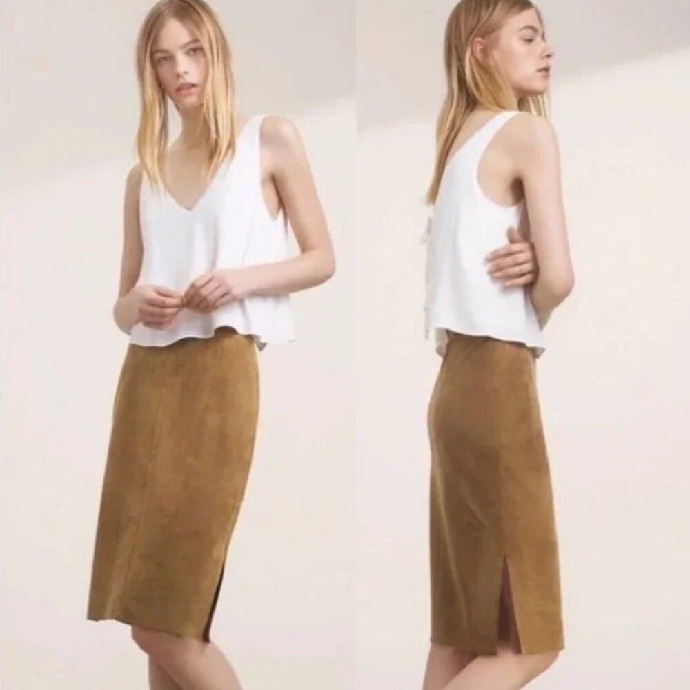 Wilfred Free Faux Suede Skirt